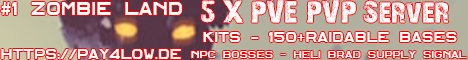 !!!WE MOVED!!!BURN ZOMBIE ISLAND PVE|5X|Raidable Bases|Skill Tr