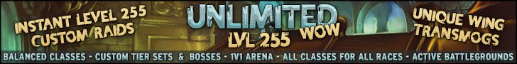 Unlimited WoW #1 lvl 255 WotLK Funserver