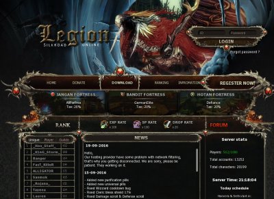 Legion Silkroad Online 140 Cap