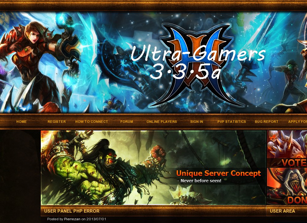 Ultra-Gamers | 3.3.5a | - World of Warcraft | Gaming top 100 list