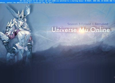 UNIVERSE MU NEW X100 START 19.11.21!