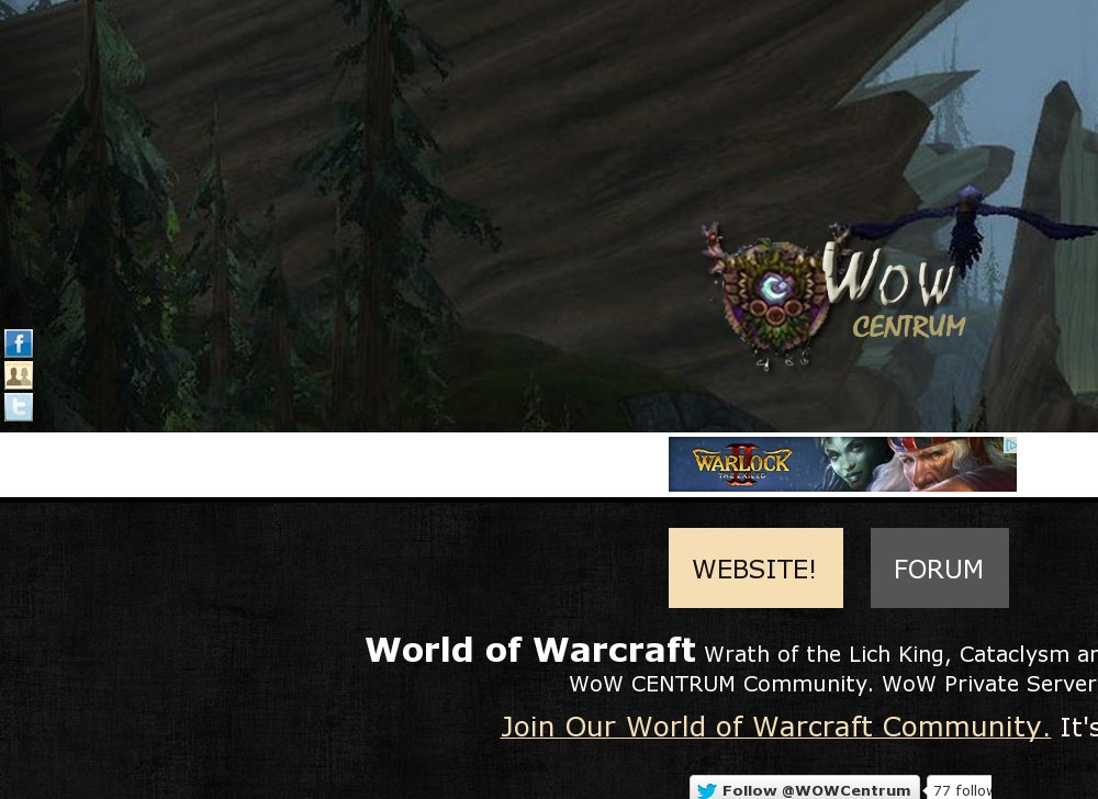WoW CENTRUM WoTLK, Cataclysm and MoP servers! World of Warcraft...